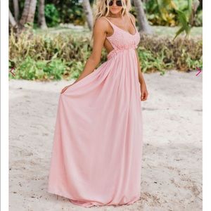 Once In A Lifetime Light Pink Maxi Dress